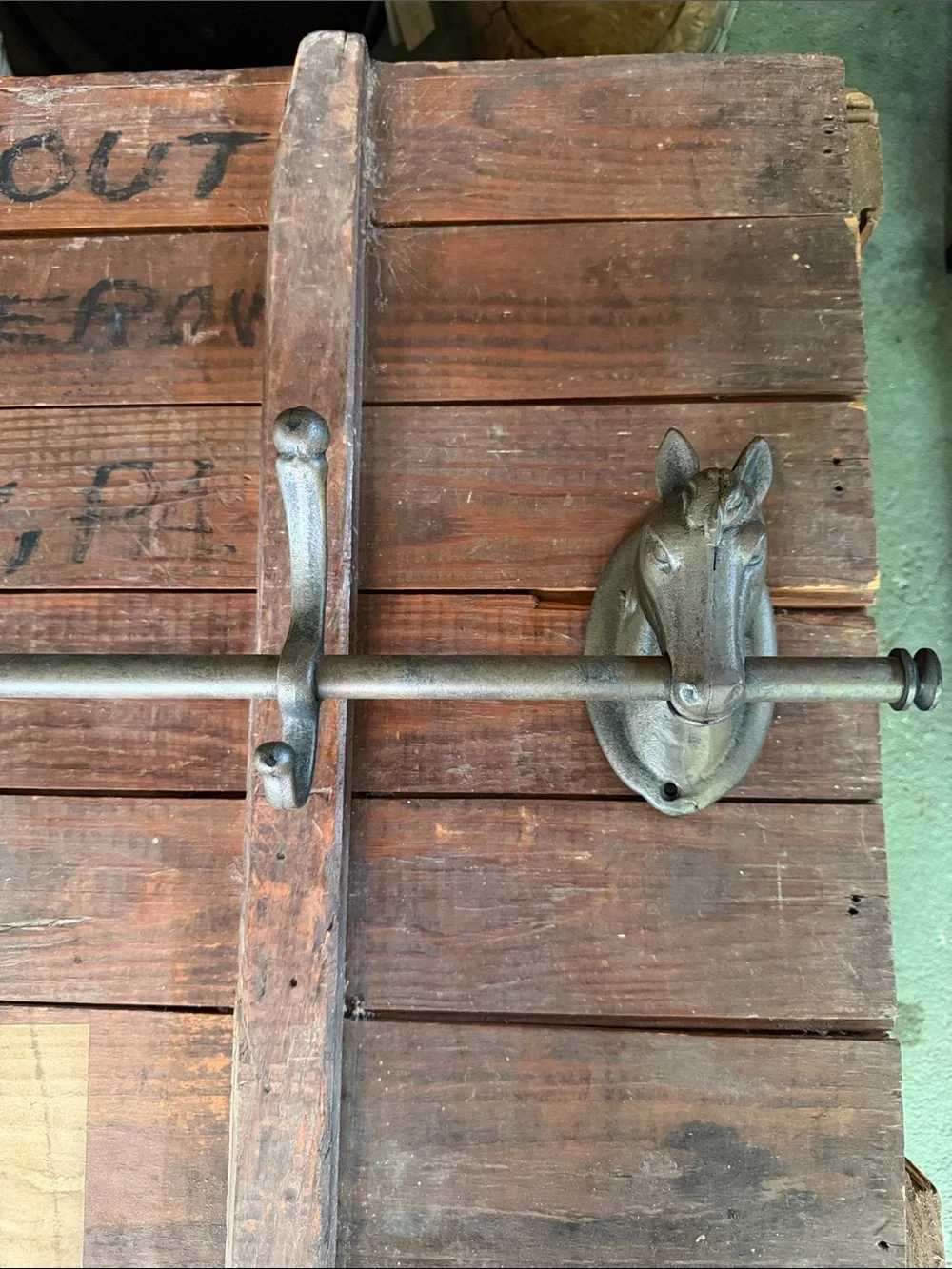 Pottery Barn Horse 🐎 Row of Hooks RARE